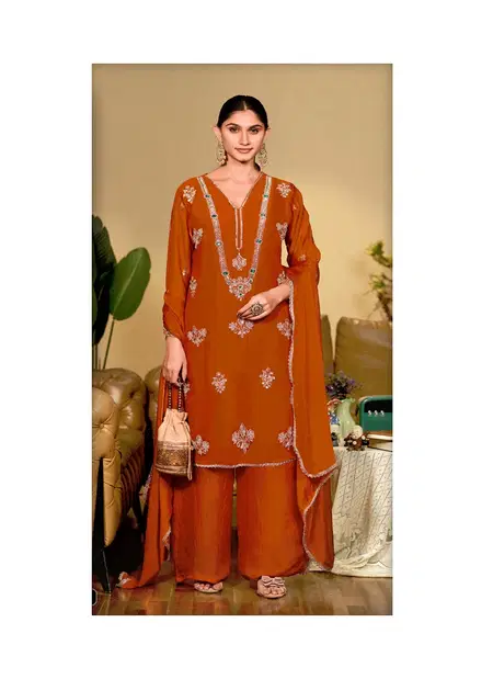 Khas 424 A To C Fandy Satin Embroidery Salwar Kameez 